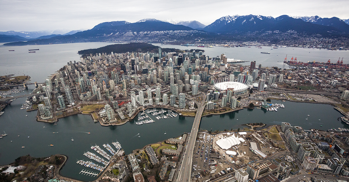 Odysseo’s White Big Top is now part of the Vancouver skyline!