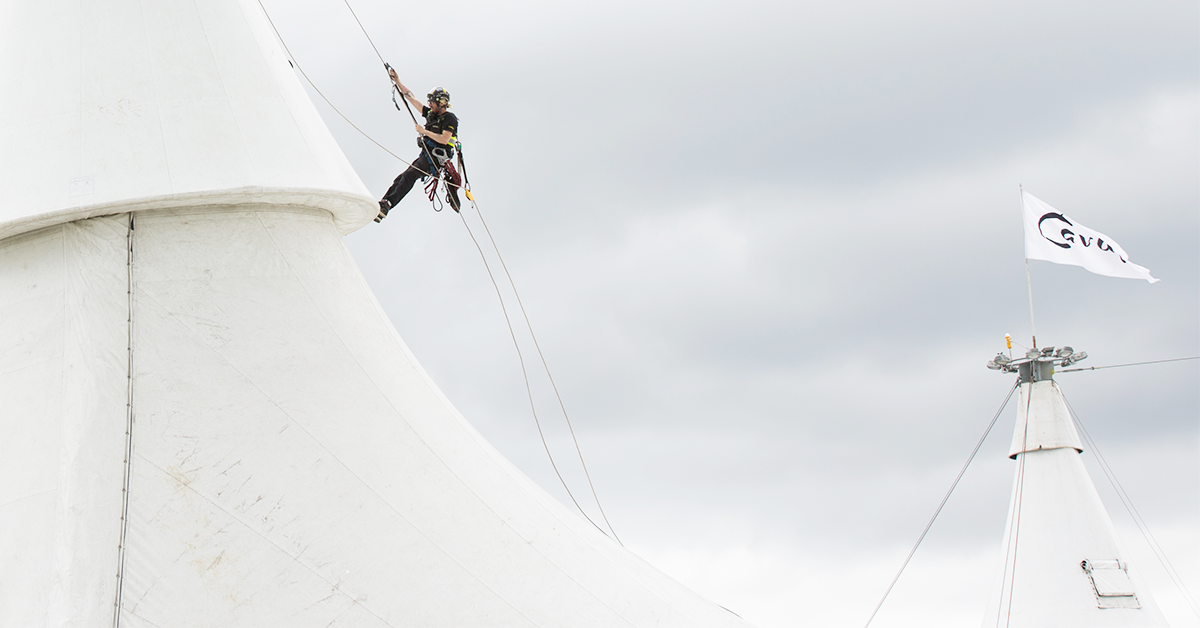 Odysseo opens in Mississauga June 21. Watch the White Big Top go up!