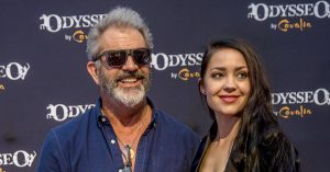 Mel Gibson and Rosalind Ross at Odysseo premiere in Camarillo