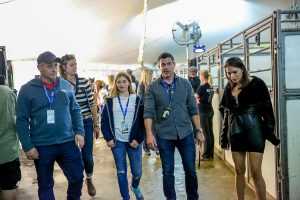 Matt LeBlanc and daughter with Al Coronel and Christiana Leucas at Odysseo premiere in Camarillo