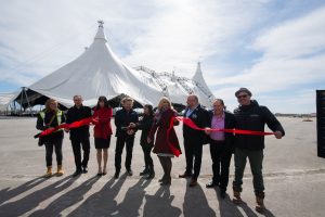 Promo Stephanie B., VP True North Kevin Donnelly, CEO Tourism Winnipeg Dayna Spiring, Cavalia Founder Normand Latourelle, Guest singer Maria Aragon, Manitoba Minister Cathy Cox, Telus Tim Prokipchuk, Steven N., Publicity Dir. Eric P